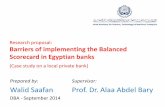 Barriers of implementing the Balanced Scorecard in Egyptian banks