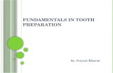 Fundamentals in tooth preparation .