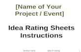 Idea rating sheets - instructions template