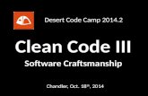 Clean Code III - Software Craftsmanship