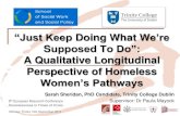 Women’s Homeless Pathways: A Longitudinal Perspective