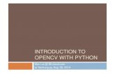 Introduction to OpenCV with python (at taichung.py)
