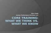 Core Training: What We Think vs. What We Know