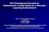 Hci techniques from idea to deployment
