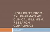 Highlights from ExL Pharma's 4th Clinical Billing & Research Compliance
