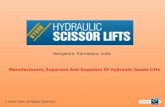 Hydraulic Goods Lift Manufacturer in India