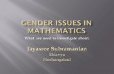 Jayasree Subramanian: Gender Issues in Mathematics