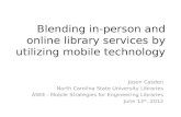 Blending in-person and online library services by utilizing mobile technology