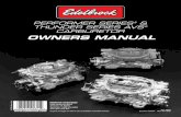 Edelbrock Performer & Thunder Series AVS Carbuerator Manual