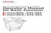 Operator's Manual for Basic Function 203L-233-283-OpsBasic-V05