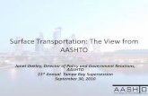 Surface Transportation: The View from AASHTO