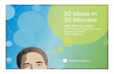 30 ideas in 30 minutes with Kenny Lauer of GPJ