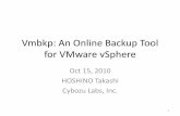 Vmbkp: VMware vSphere Incremental Backup Tool