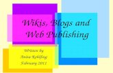 Wikis, Blogs and Web Publishing