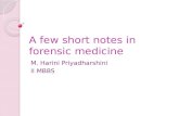 A few short notes in forensic medicine
