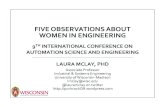 Women in engineering luncheon presentation at CASE 2013 (IEEE conference on automation science & engineering)