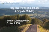 Steering Committee update - Regional Transportation and Complete Mobility