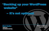 Backing up your WordPress website – it’s not optional