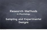Research Methods in Psychology Sampling and Experimental Design