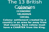 The 13 british colonies persa