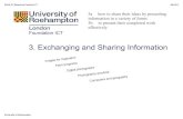 Session 3 - Exchanging and Sharing Information
