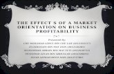 THE EFFECT OF MARKET ORIENTATION ON BUSINESS PROFITABILITY
