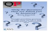 The Right Questions can Help Drive Process Improvement