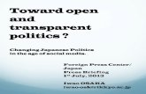 Toward open and transparent politics? -Changing Japanese Politics in the age of social media