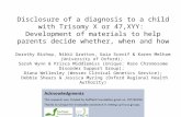 Disclosure of a diagnosis to a child with Trisomy X or 47,XYY