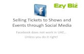 How to Sell Tickets to Shows and Events through Social Media