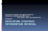 Developing strategic intervention material