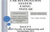 Number plate recognition system using matlab.