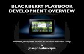 BlackBerry PlayBook Development Overview: LA Flash AUG