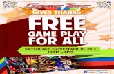 Marketing Event Promotion - GameTime Gives Thanks Event