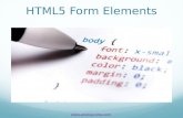 Html5 Form Elements Tutorial