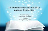 Scholarships for Class 12 passed Indian students