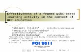 Effectiveness of a framed wiki-based learning activity in the context of HCI education