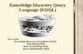 Knowledge Discovery Query Language (KDQL)
