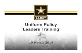 Uniform Policy Leaders Training