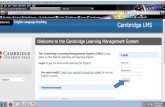Cambridge lms students tutorial