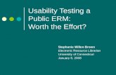 Usability Testing a Public ERM: Worth the Effort?