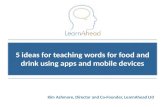5 ideas for teaching words related to food and drink using apps and mobile devices