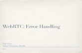 Error Handling in WebRTC
