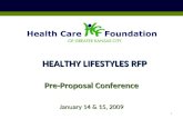 2009 Healthy Lifestyles Pre-Proposal Powerpoint Presentation ...