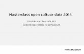 Presentatie Mariska van Zelst-de Wit Masterclass Open Cultuur Data