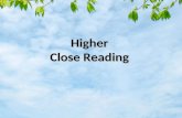 Close Reading Strategies for Higher English