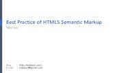 Best practice of HTML5 Semantic Markup