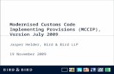 EU Modernised Customs Code Implementing Provisions (MCCIP)