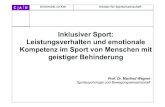 Manfred Wegner -  Inklusiver Sport - Leistungsverhalten und emotionale Kompetenz