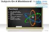 Subjects on a blackboard style 1 powerpoint presentation slides ppt templates